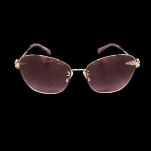 COACH WOMEN'S PILOT SUNGLASSES ROSE GOLD ROUND 56MM 100% UV PROTECTION